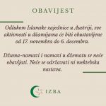 Obavijest u vezi COVID-19 pandemije